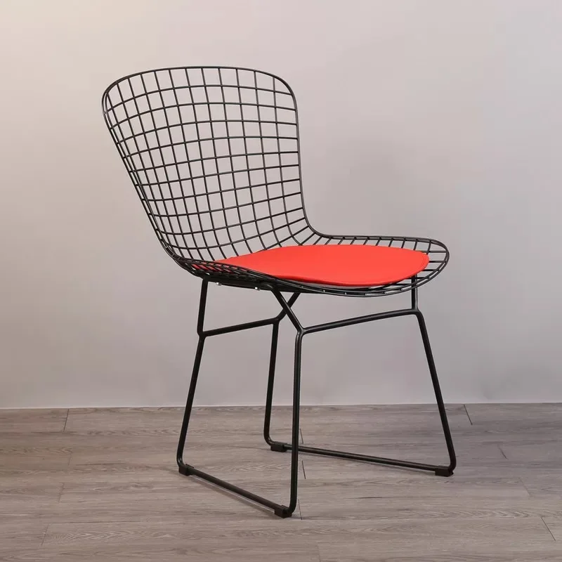 Free shipping U-BEST Metal Wire Mesh Chair Hollow Negotiation Chair Backrest Chair Creative Simple Iron Dining Chair