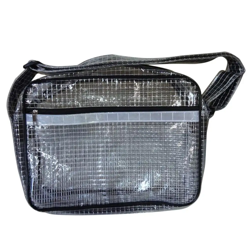 

THINKTHENDO Anti-Static Clear PVC Engineer Tool Bag Crossbody Bag Shoulder Bag