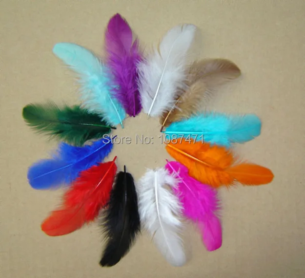 

Free shipping 200pcs 7-10cm mix dyed color chicken rooster plumage feather for clothing jewelry craft making bulk sale fly tying
