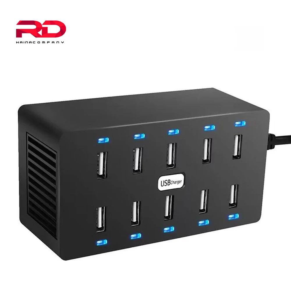 

Cargador usb multiple USB charger Adapter Intelligent USB Desktop Charge Qualcomm Quick Charge10 Port Multi Mobile Device Charge