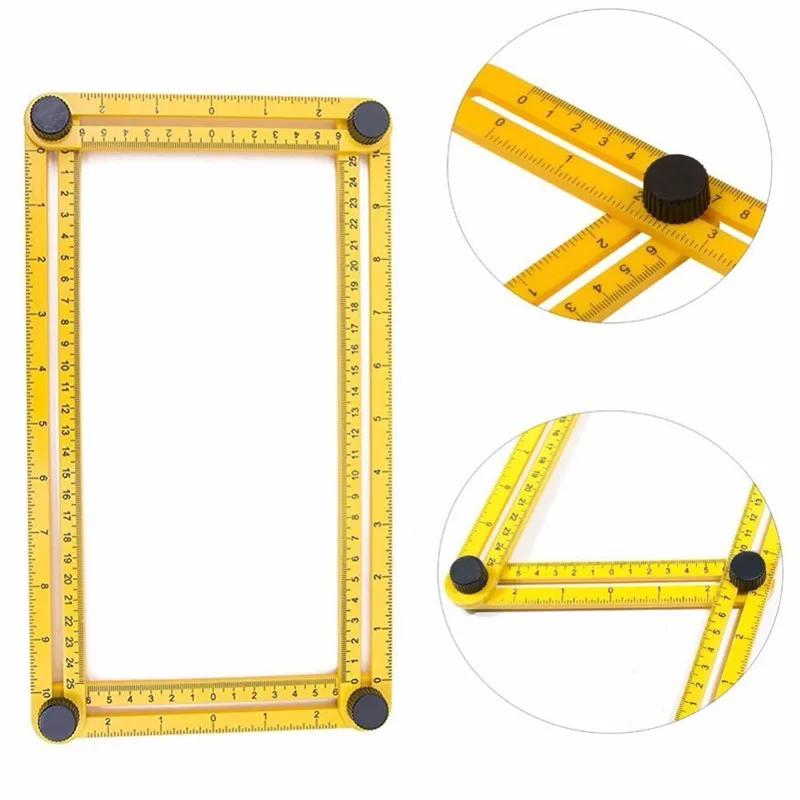 Multifunctional Ultimate Angleizer Diy Template Tool Four-Sided Ruler For Handmen Builders or Craftsmen H