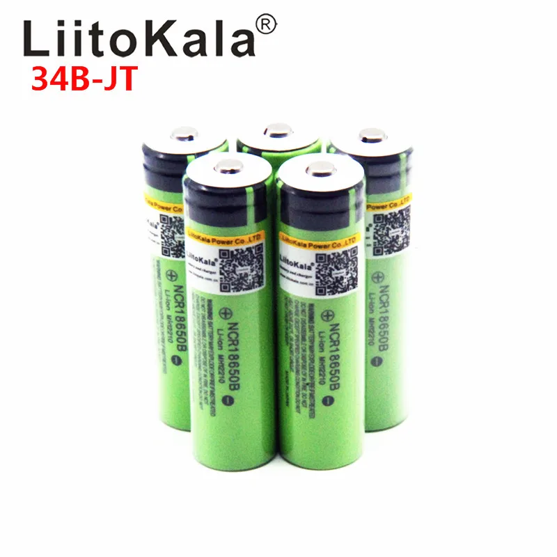 Аккумуляторы LiitoKala 100% оригинальные 3 7 в NCR18650B 18650 3400 мАч 5 шт. | Электроника