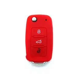 Гольф 6 цветов горячий силиконовый авто ключ чехол для дистанционного управления для Volkswagen серии автомобиль-Стайлинг с 3 кнопками