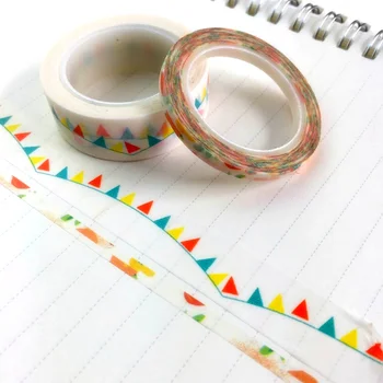 

Colorful Flags Washi Tape Paper 10m Kawaii Scrapbooking Tools Japanese Stationery Adesiva Decorativa Tapes School Office Supply