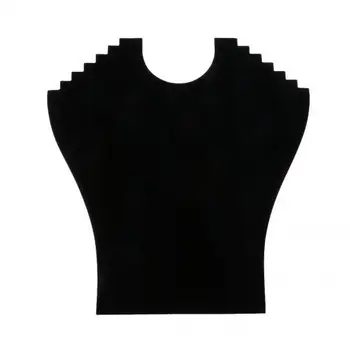 

Black Velvet Bust Necklace Chain Jewelry Display Holder Stand Organizer