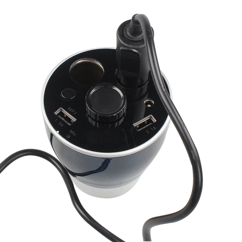 

Bluetooth FM Transmitter Car MP3 Player WMA FLAC Cup Car Charger Cigarette Lighter Adapter Emergency Safety Hammer
