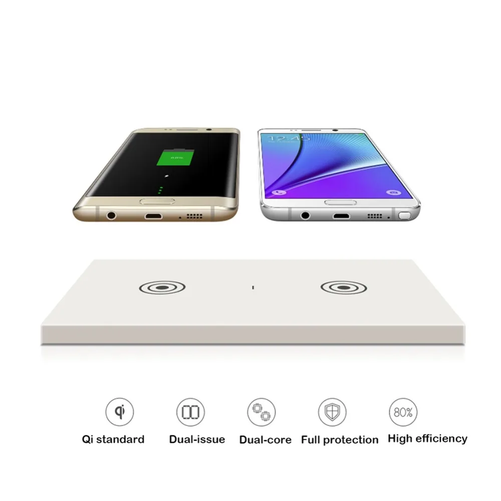 Universal Qi Wireless Charger Portable Dual charging for