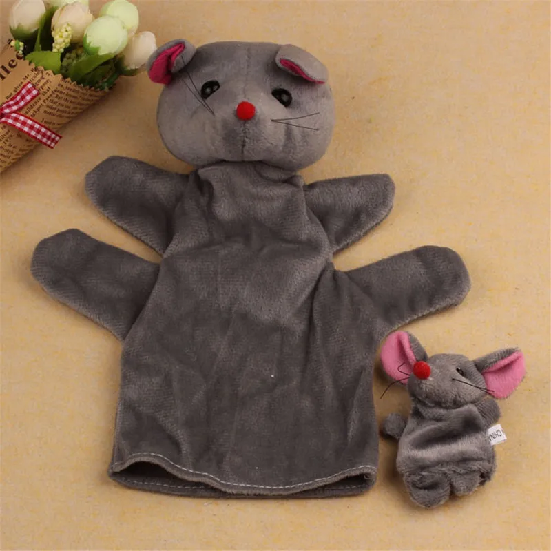 

Huang Neeky #501 2019 New 2Pcs Toy Mouse Soft Animal Finger Puppet Baby Infant Kid Plush Toys Story Telling prop Free Shipping