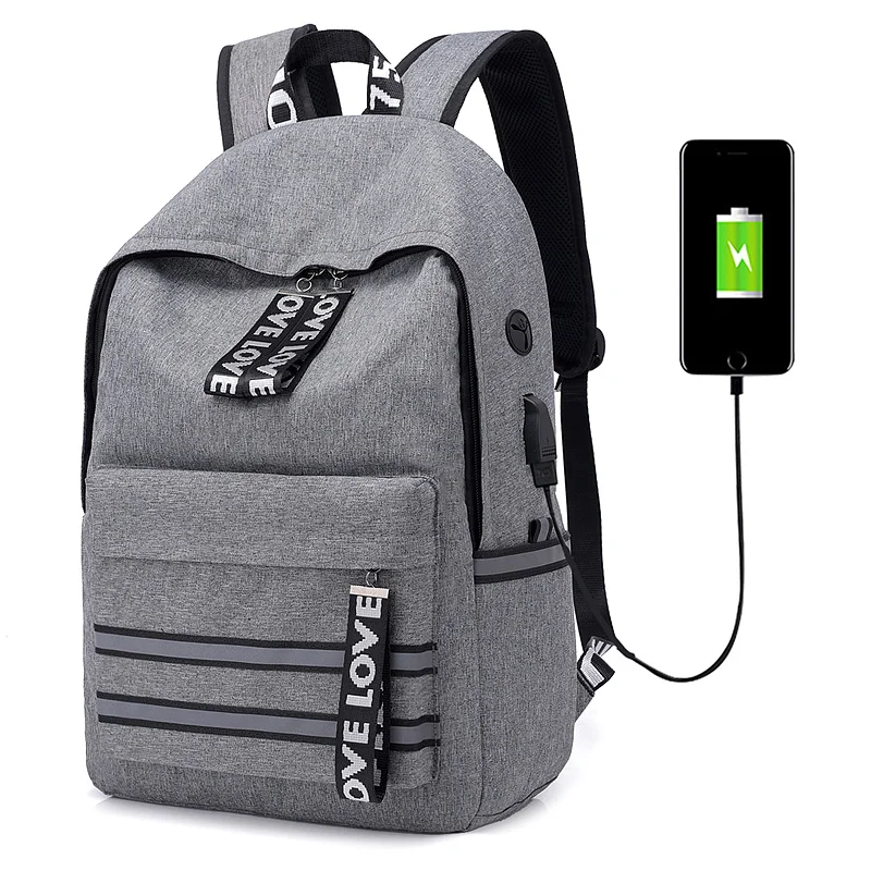 

15.6 Inch Laptop Anti Theft Men Backpack Female Usb Charging Headphone Backpack For Teenager Girls Boys Travel Back Pack Mochila