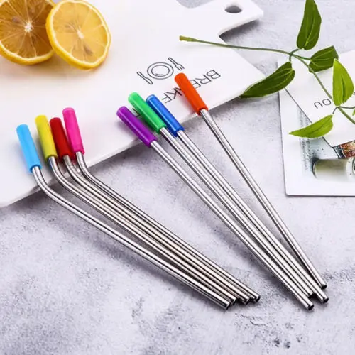 

Stainless Steel Metal Drinking Straw Reusable Straws High Quality Bag Packed