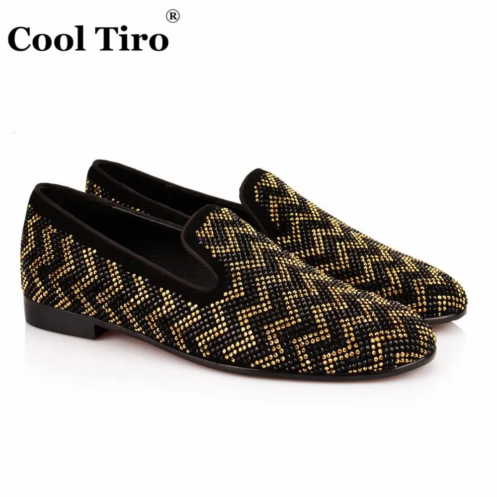 Rhinestone Strass Loafers Men Moccasins Slippers Men's Dress Shoes  (15)