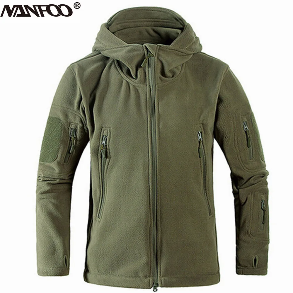 

3 Colors Men Outdoor Soft shell Hiking Jacket Military Tactical Thermal Fleece Coat Hunting Hooded Army Jacket Warm Windbreaker