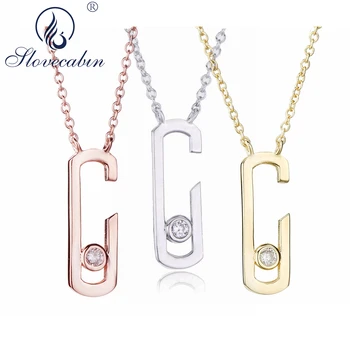 

Slovecabin Original 925 Sterling Silver Europe 2018 New Jewelry Addiction Zircon Pave Drop Pendant Necklace Link Chain Necklace