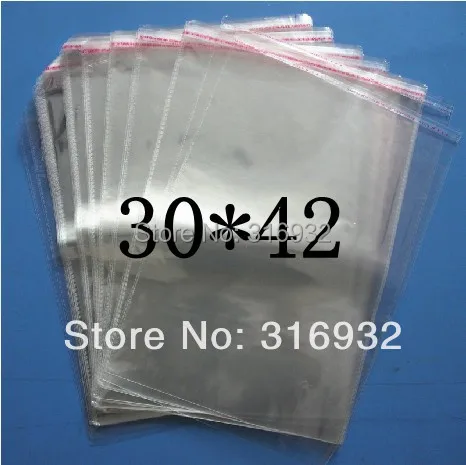 

Clear Resealable Cellophane/BOPP/Poly Bags 30*42cm Transparent Opp Bag Packing Plastic Bags Self Adhesive Seal 30*42 cm