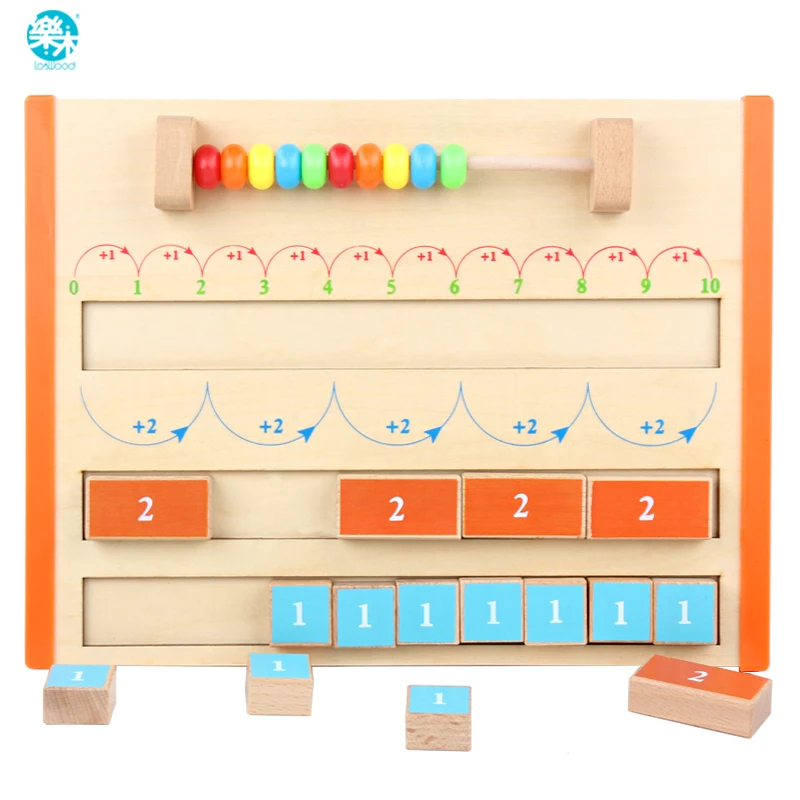 

Baby toy Wooden Monterssori Math toy 1-10 Arithmetic Board Addition Educational Wooden toy Above 3 years Gifts for Children