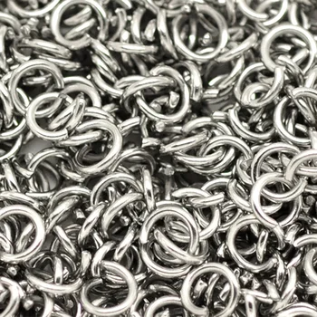 

Open Jump Rings Stainless Steel Charms Jewelry DIY Findings Silver Tone 6x1mm 1000Pcs