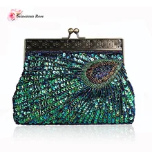 2016 Vintage frauen Kupplung Rahmen Handtaschen Geldbörsen Damen Perlen Pailletten Hochzeit Taschen Frauen Kleine Schulter Messenger Bags