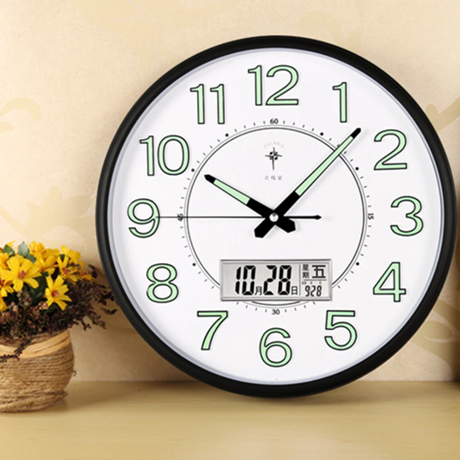 

Large Digital Wall Clock Modern Design Electronic Silent Nordic Wall Clock Horloge Maison loft decor White Metal Watch 70CW301