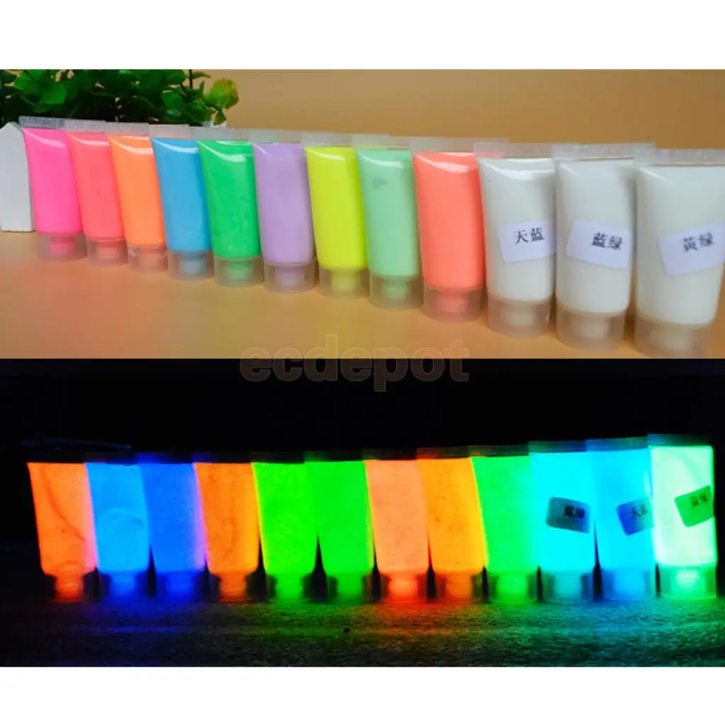 UV Glow Neon Fluorescent Face Body Fabric Paint Blacklight Kids Children Adults Halloween Costume Makeup Party Supplies