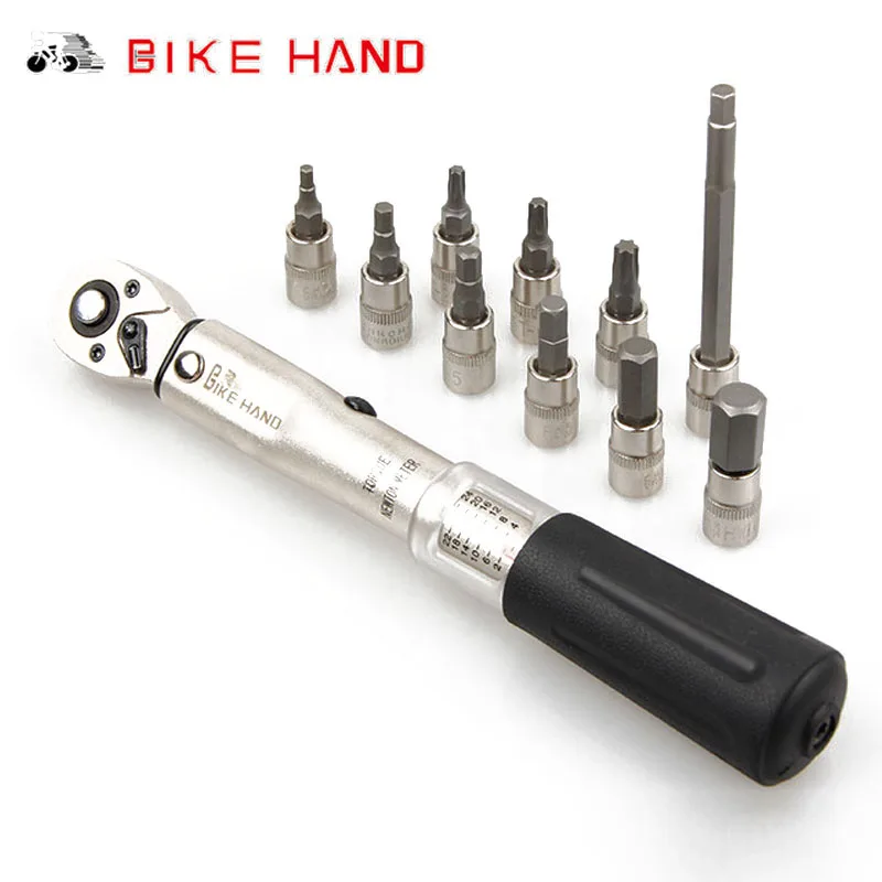 

Bicycle Repair Tools Road MTB Bike Tool Kit Cycling Torque Wrench Allen Key Tool Socket Set 1/4'' Torque Fix Set 2-24NM