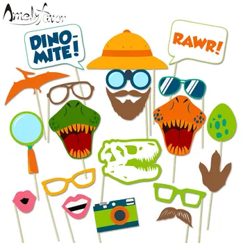 

Dinosaur Mask Party Table Centerpiece Dinosaur Party Topper Kids Event Birthday Party Decorations Supplies 20PCS Baby Shower