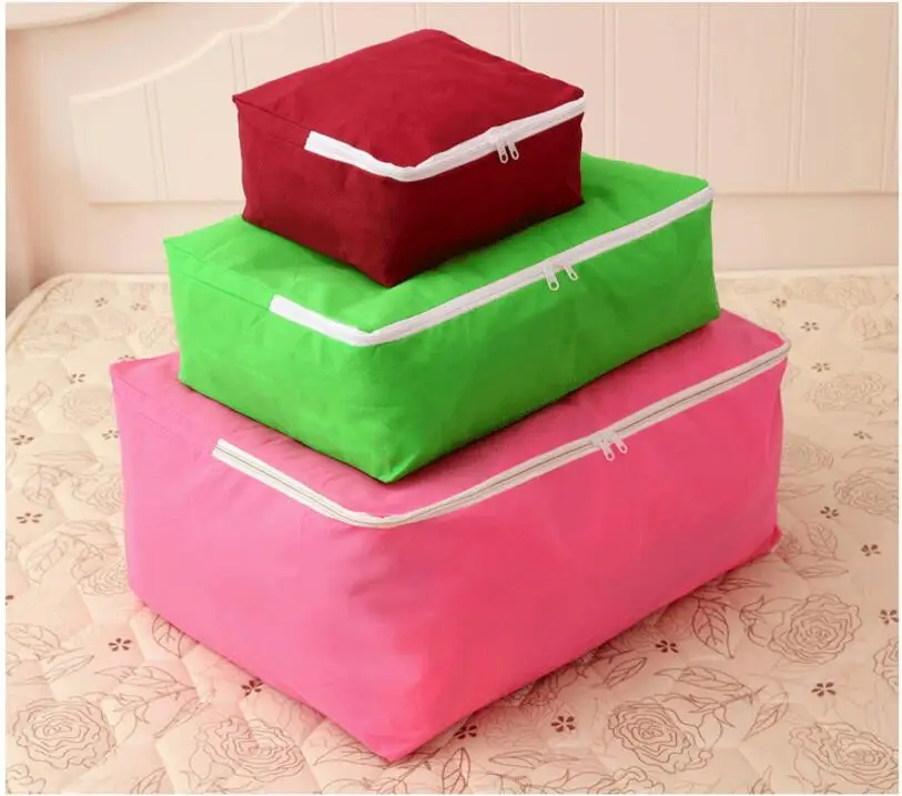 5 Size Non-woven Fabric Storage Bags Quilt Folding Clothes Storage Organizer Clothing Shoes Underwear Travel Bag Reusable