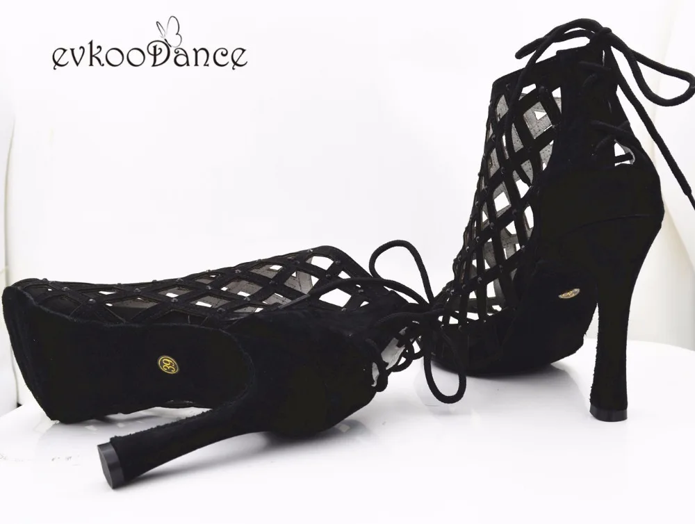 Evkoo dance Zapatos De Baile Professional; черные женские танцевальные туфли; обувь для сальсы на высоком каблуке; обувь для латинских бальных танцев для женщин; Evkoo-551