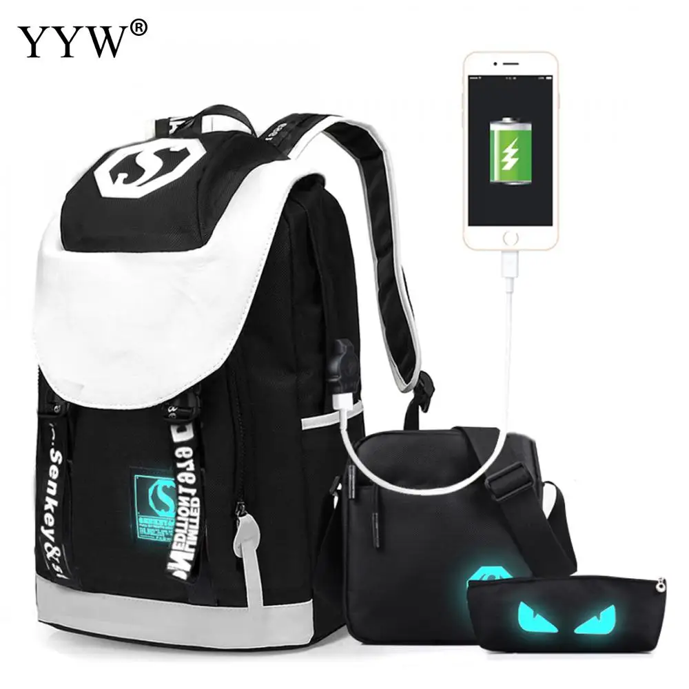 

Large Capacity Unisex Backpack with USB interface 2018 Laptop School Backpacks for Children High Quality Oxford Travel Backpack