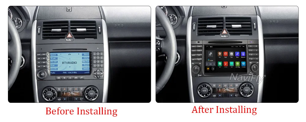 Flash Deal Navifly 7" 2din Android 7.1 Car GPS dvd player for Mercedes/Benz W203 W209 C-Class C180 C200 CLK200 2G RAM canbus WIFI 7