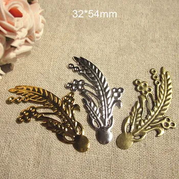 

Free Shipping- 50 pcs Wheatear Metal Stamping,32*54mm Decoration Findings,Gold-color / Silver-color / Steel / Bronze,Single Side