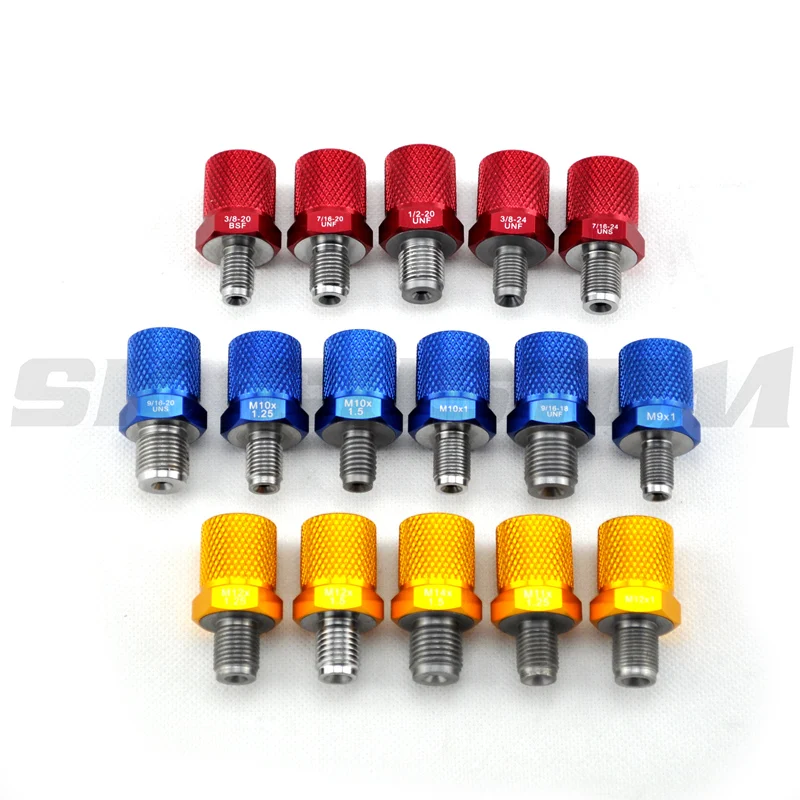 

Aluminum Thread Identification Kit Gauge Fitting 16 Sizes in Box AN JIC