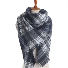 Z1578 Women Men Unisex Fashion Imitation Cashmere Cape Plaid Blanket Tartan Scarf Autumn Winter Fall Scarves Brand Shawls Wraps