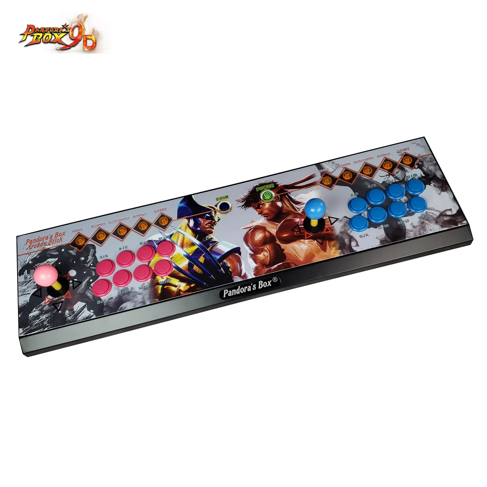 

Newest Family double joystick game con arcade stick console KOF Street Fighter multi games 2222 in 1 HD VGA output for 2 players
