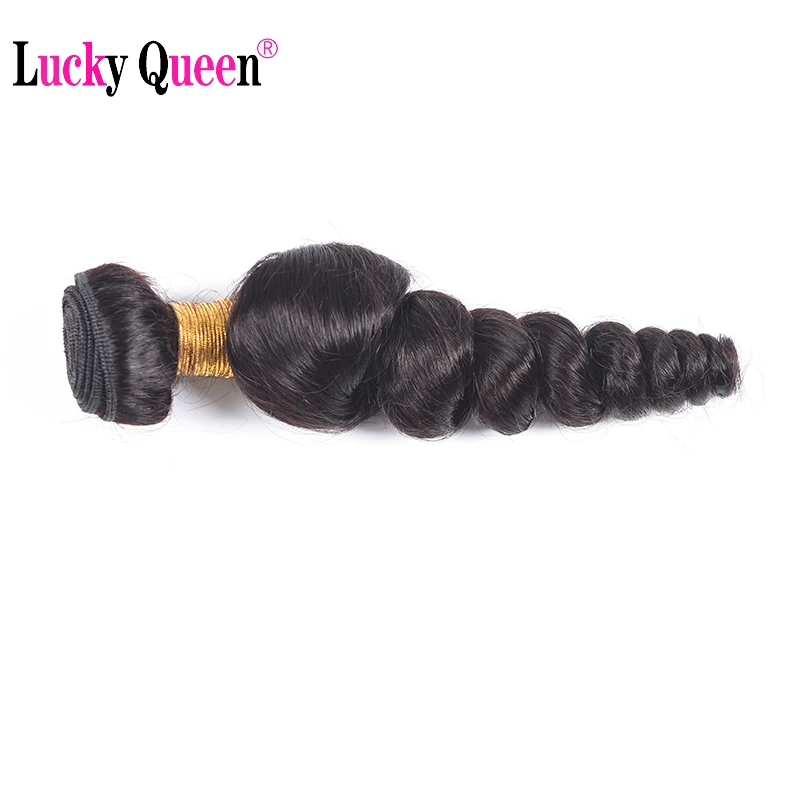 Бразильские свободные волнистые пучки волос Remy человеческие волосы ткачество Lucky queen Продукты для волос натуральный цвет 8-28 дюймов