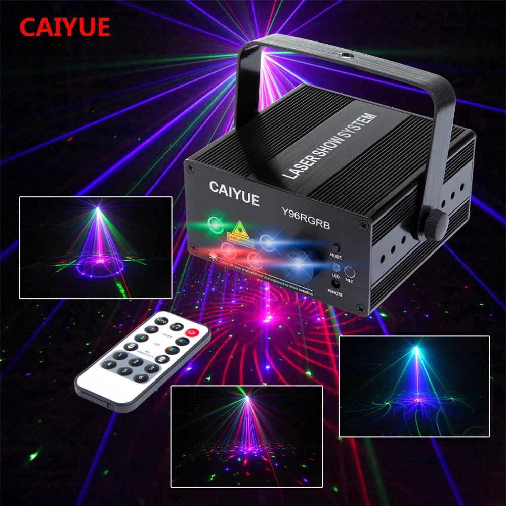 DJ лазерный сценический светильник полноцветный 96 RGB или 48 RG узоры проектор 3 Вт