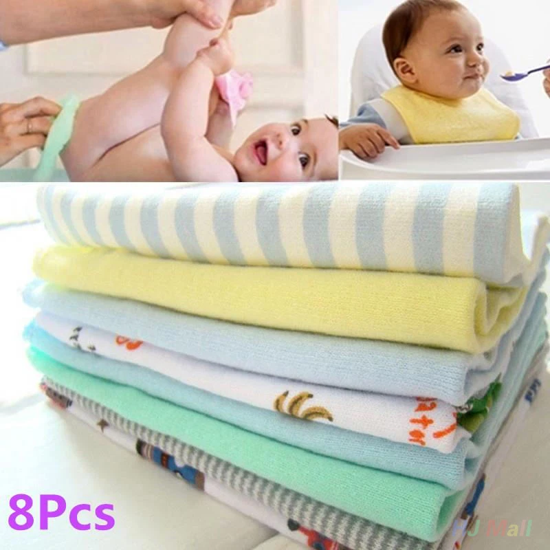 Buy 8Pcs/Pack 100 Cotton Newborn Baby Towels Nursing