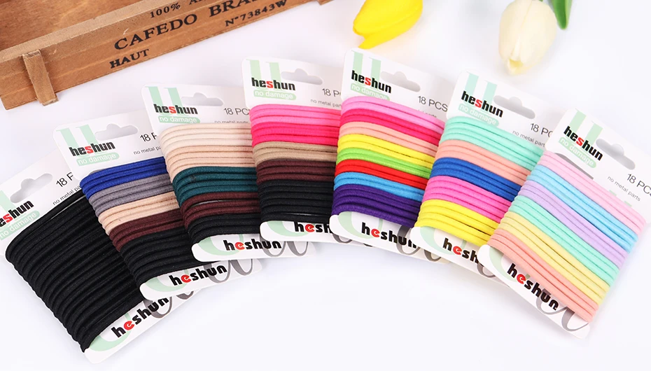 18PCS/Sets Kids Color Hair Tie Set Women Fashion Hair Bands Hair Accessories Trendy Hairband Women Elastic Sets Braid Elastic wide headbands for short hair