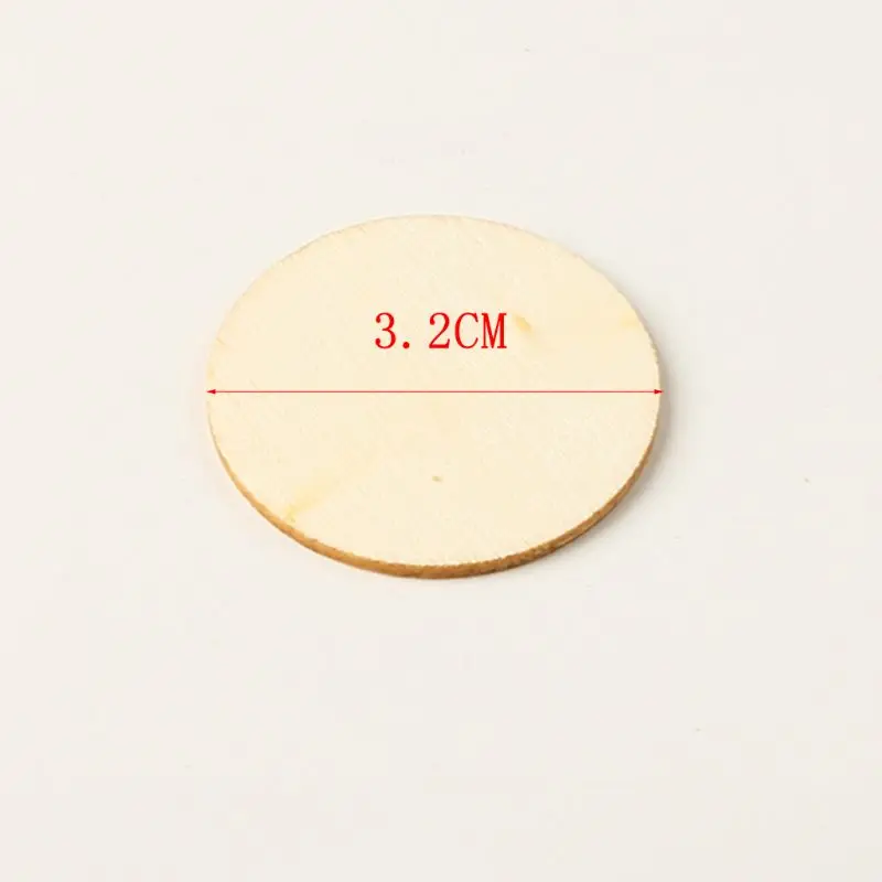 Натуральные пустые круглые деревянные кусочки ломтик 50 шт. необработанные диски для рукоделия центральные деревянные DIY рождественские украшения