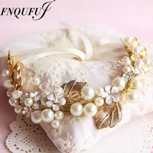 Лист украшения для волос, свадебные аксессуары для волос, свадебные украшения бусины головной убор невесты повязка на голову, повязка на голову