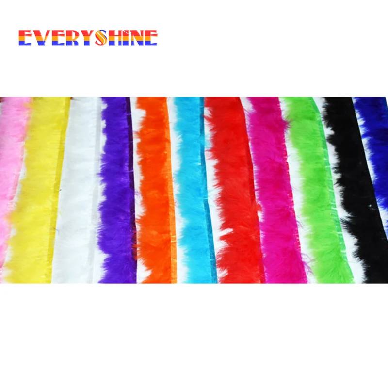 2 yards/lot Colorful Turkey Villus Plumas Feather Ribbon Belt Trimming Fringe DIY Garment Feather Clothes Accessories IF34