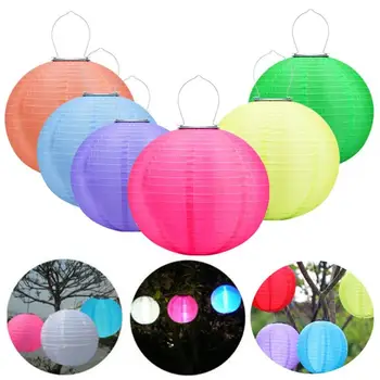 

30cm Waterproof Wedding Lanterns Led Lights Chinese Paper Ball Lampions For Party Baby Shower Favor Decor Wedding Decoration
