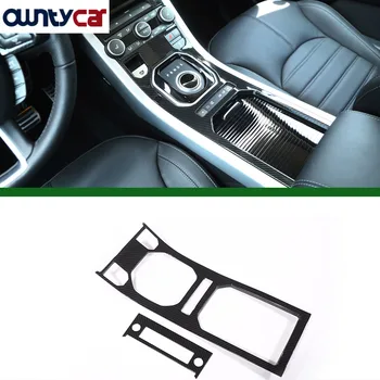 

Carbon Fiber Style ABS Plastic For Land Rover Range Rover Evoque 12-17 Center Console Gear Panel Decorative Cover Trim Newest