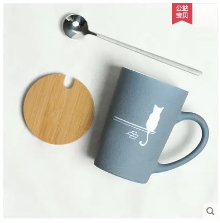 

Cat mug cup cute kitten porcelain mug coffee mug brief minimalism design