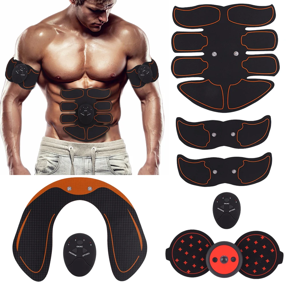 Fitness Trainer Abdominal Muscle Exerciser Belly Leg Arm Buttock Hip Exercise Electric Simulators Massage Press Workout Home Gym