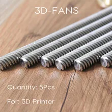 5 unids reprap 3d impresora thsl-400-8d t-tipo de motor de pasos de plomo tornillo diámetro 8 MM Rosca 8mm Longitud de 400mm con Tuerca de Cobre Libre gratis