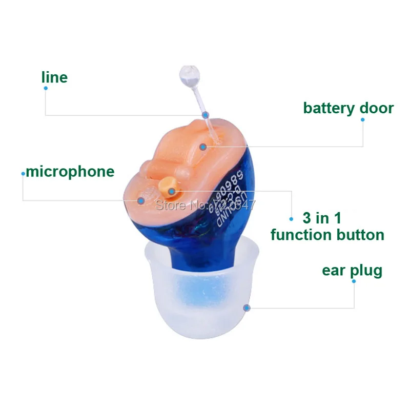 6 каналов Невидимый CIC слуховой аппарат портативный шумоподавление цифровой беспроводной мини в канале слуховые аппараты усилители для пожилых людей