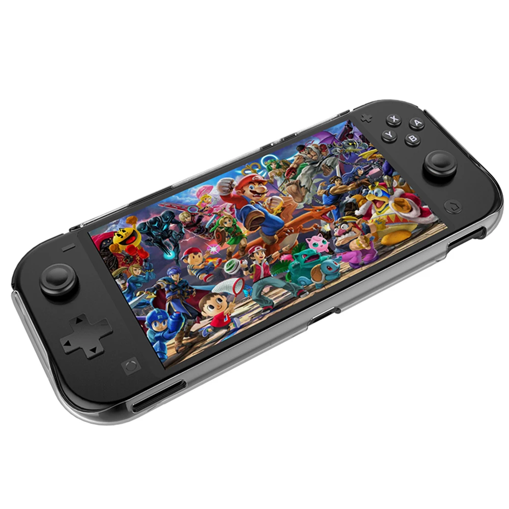 For Nintendo Switch Lite Crystal PC Transparent Case For nintend switch mini Protection Cover shell with Tempered glass