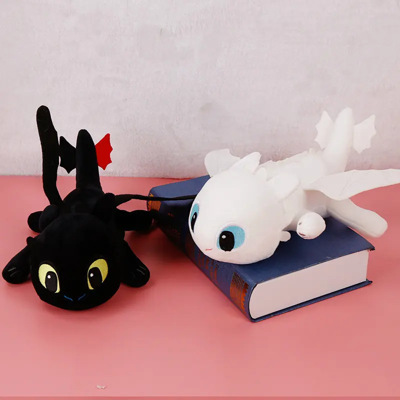 

10*28cm Toothless Night Fury Plush How To Train Your Dragon 3 Light Fury plush toy doll