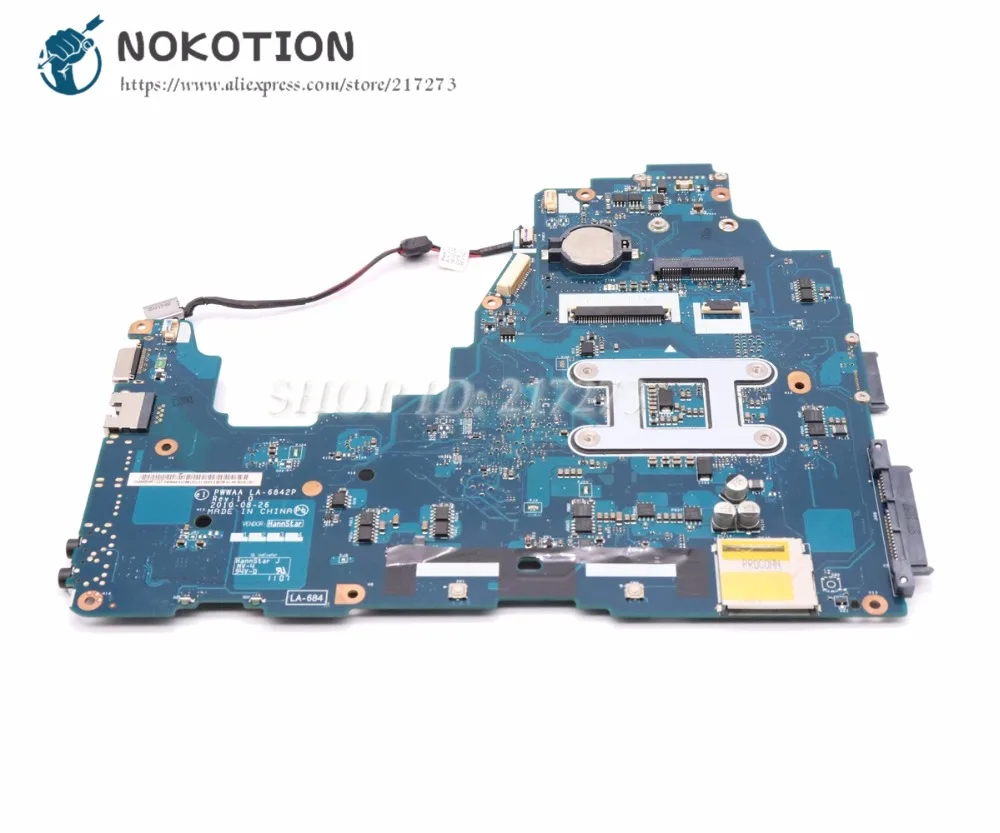 NOKOTION для ноутбука Toshiba C660 материнская плата DDR3 K000111440 PWWAA LA-6842P основная плата HM55 DDR3 процессор