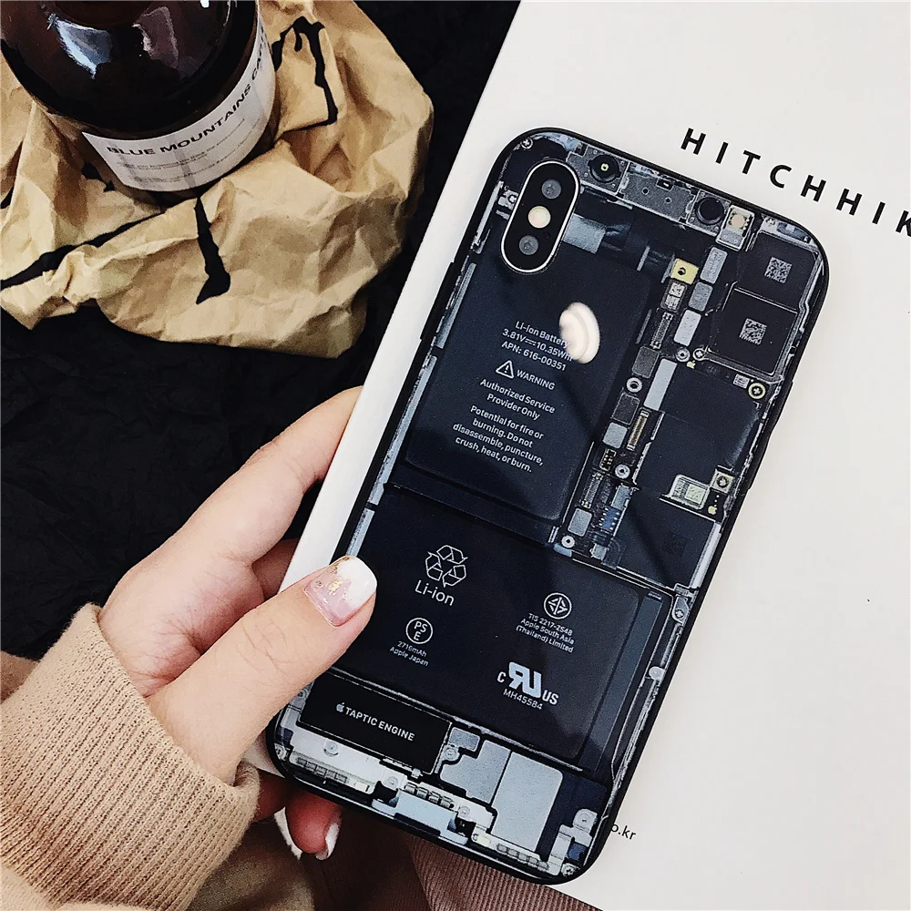 Популярные твёрдые Пластиковые чехлы для телефонов IPhone X 10 модные креативные